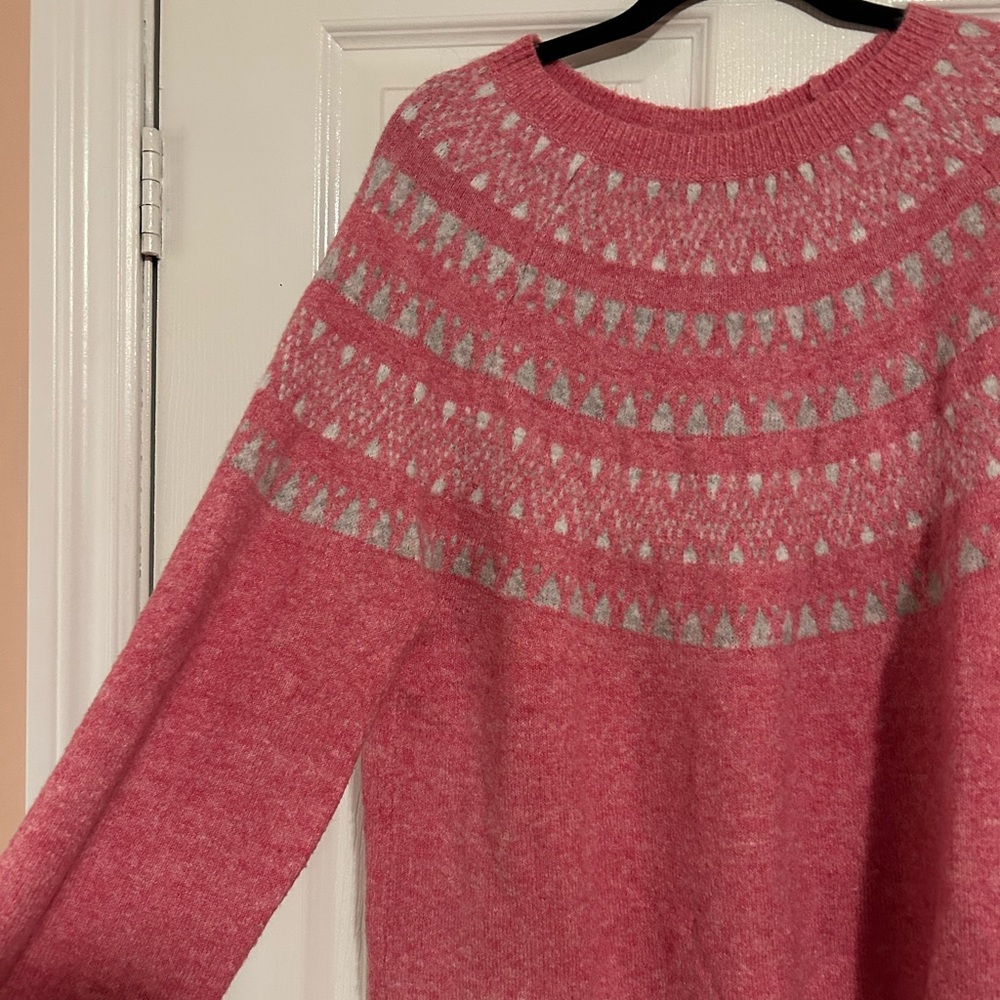Pink Fair Isle Sweater
